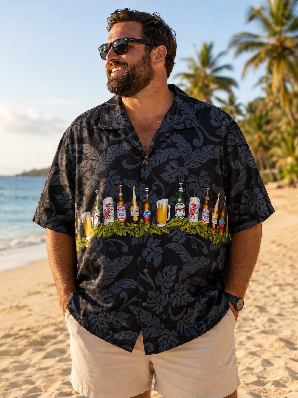 Aloha Republic Hawaiian Beer Shirt 2XL 100% Cotton - Made in Hawaii